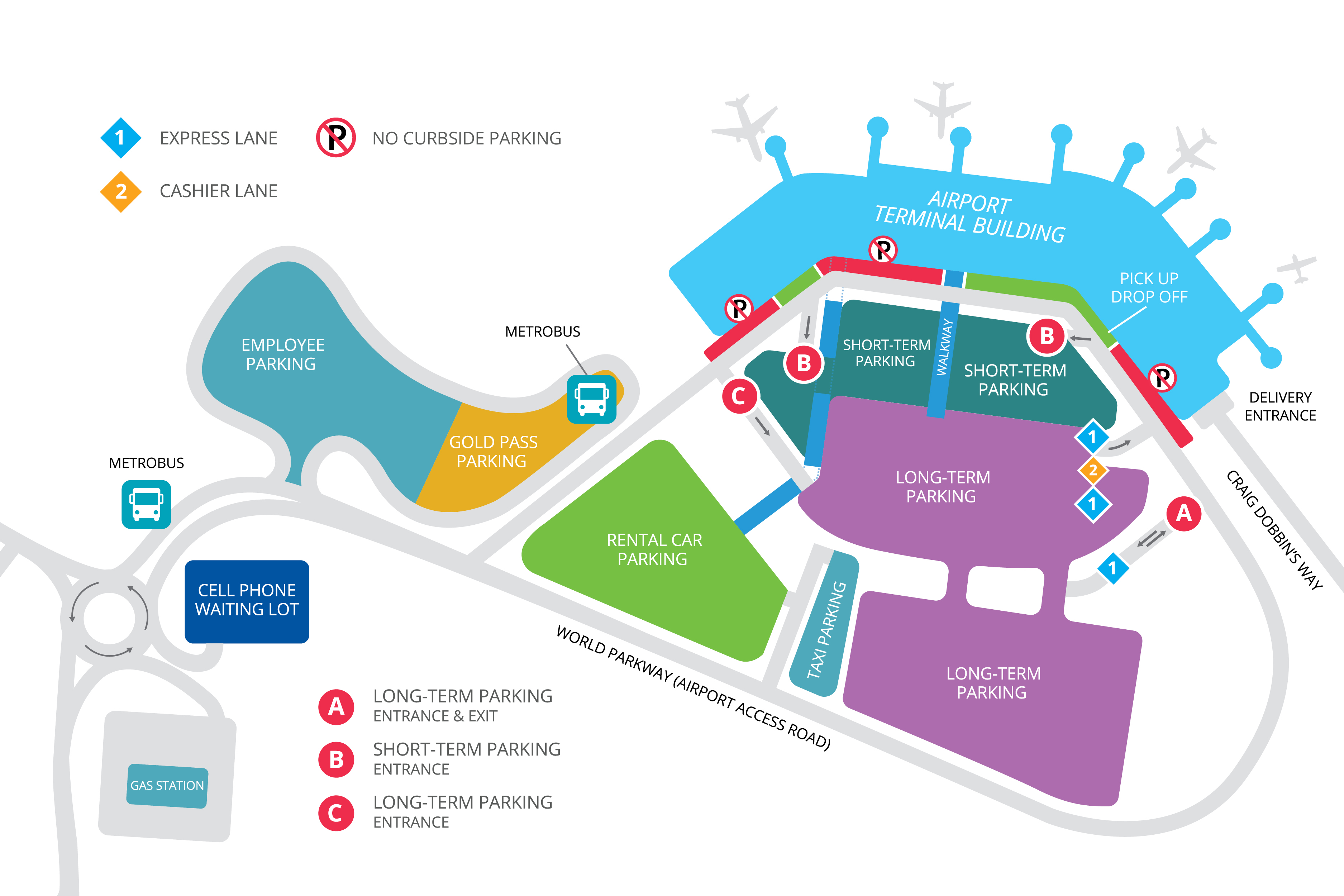 YYT Parking Map 